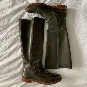Cole Haan Hunter Green Leather Riding Boots